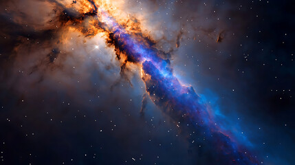 Poster - galactic nebula formation outer space astrophotography cosmic environment wide angle view celestial 