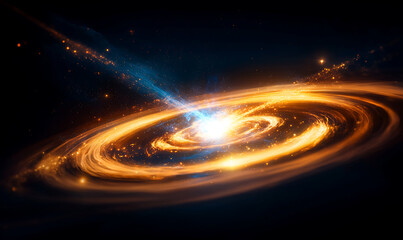 Poster - Explosive cosmic event galactic explosion in deep space visual art ethereal environment awe-inspiring viewpoint