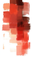 Poster - A painting of red and white brush strokes with a red background. The painting is abstract and has a bold, energetic feel to it