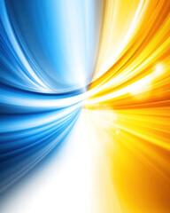 Poster - A blue and yellow wave with a white background. The blue and yellow colors create a sense of energy and movement