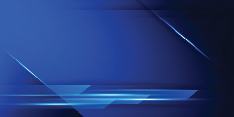 Poster - Abstract vector modern futuristic digital technology with speed blue rays lines on dark blue background