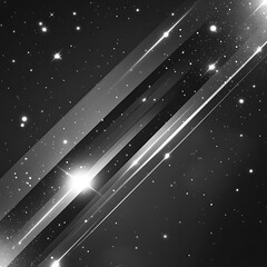 Poster - abstract space graphic design with diagonal lines and light streaks