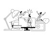 © Lyn Lee - Education and learning people flat vector concept hand drawn illustration