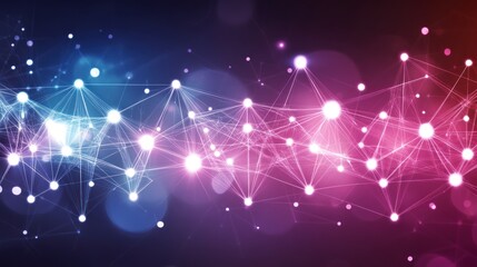 Wall Mural - Abstract network graphic showcasing interconnected data points.