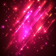 Poster - abstract vibrant pink and red light streaks