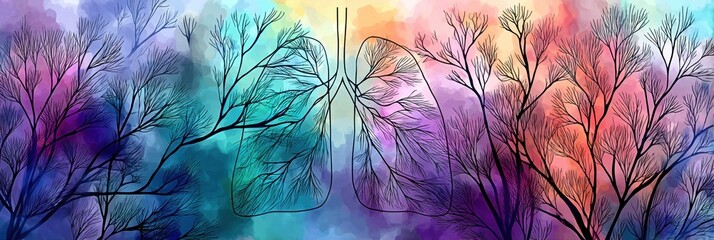 Poster - Breathing Life Through Abstract Lungs in a Calming Pastel Fog Animation