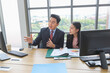 © JU.STOCKER - Professional business meeting in office environment, Asian businesspeople meeting in modern office