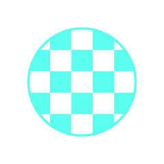 Wall Mural - y2k flat checker pattern. abstract geometric icon with retro shapes. bold visual element, modern aes