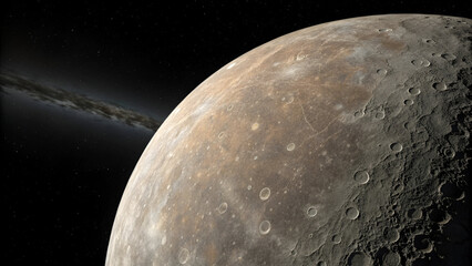 Wall Mural - Cratered Landscape of Planet Mercury