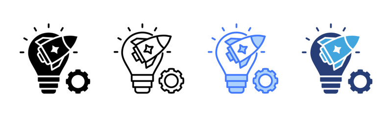 Poster - Innovation icon sheet multiple style collection