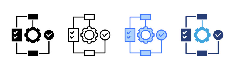 Poster - Operations icon sheet multiple style collection