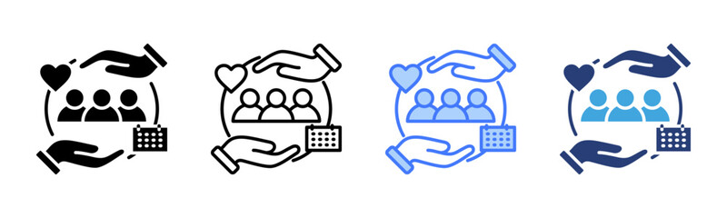 Poster - Retention icon sheet multiple style collection