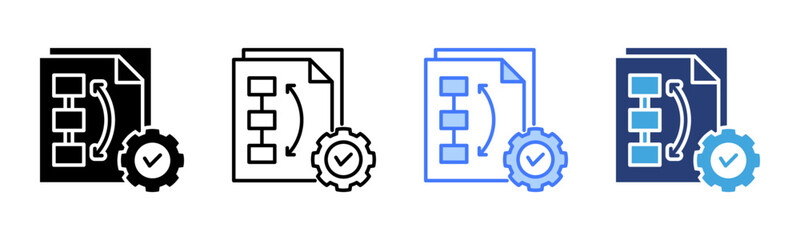 Poster - Operations icon sheet multiple style collection