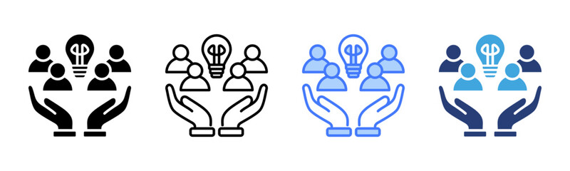 Poster - Workplace Culture icon sheet multiple style collection