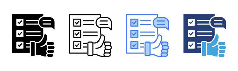 Poster - Feedback icon sheet multiple style collection