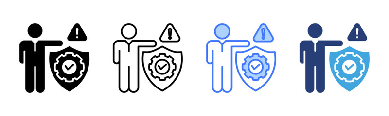 Poster - Workplace Safety icon sheet multiple style collection