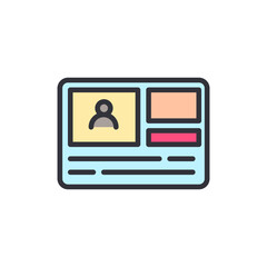 Poster - Online course colored icons, minimalist vector illustration ,simple transparent graphic element .Isolated on white background