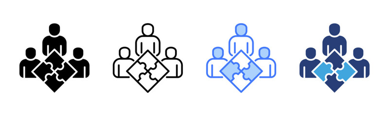 Poster - Team Building icon sheet multiple style collection