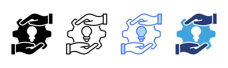 Poster - Initiative icon sheet multiple style collection