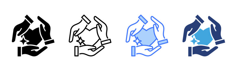 Poster - Empathy icon sheet multiple style collection