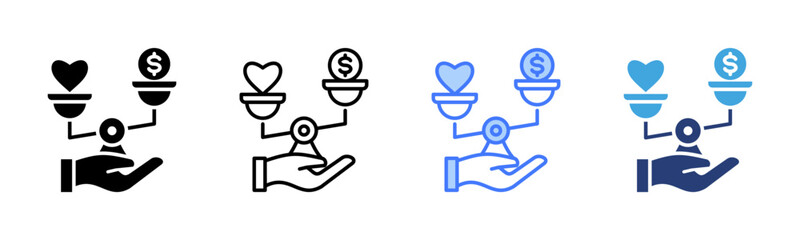 Poster - Ethics icon sheet multiple style collection
