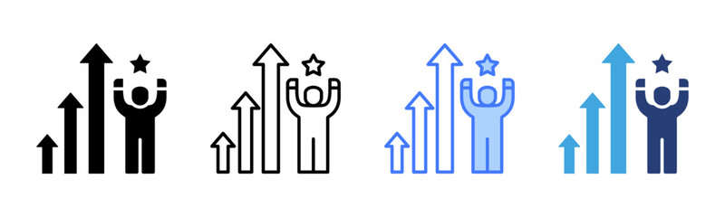 Poster - Personal Growth icon sheet multiple style collection
