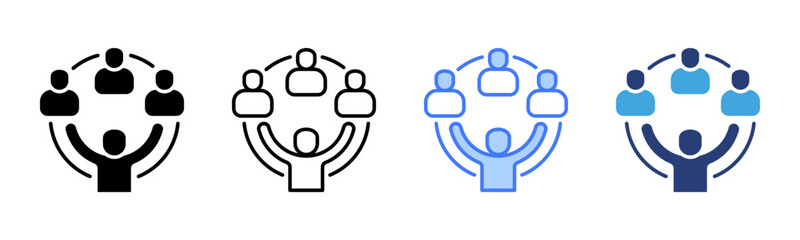 Poster - Organizational icon sheet multiple style collection