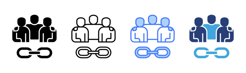 Poster - Relationship Building icon sheet multiple style collection