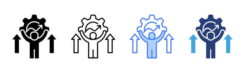 Poster - Self Improvement icon sheet multiple style collection