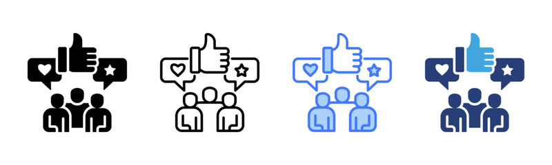Poster - Engagement icon sheet multiple style collection
