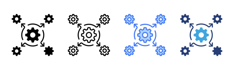 Poster - Integration icon sheet multiple style collection