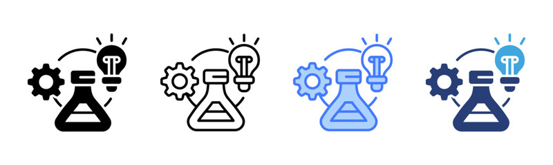 Poster - Science icon sheet multiple style collection