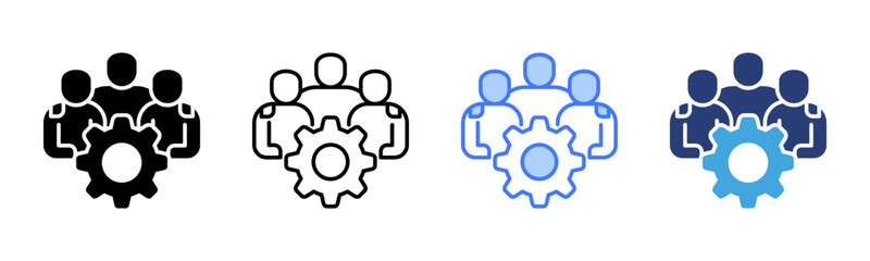 Poster - Teamwork icon sheet multiple style collection