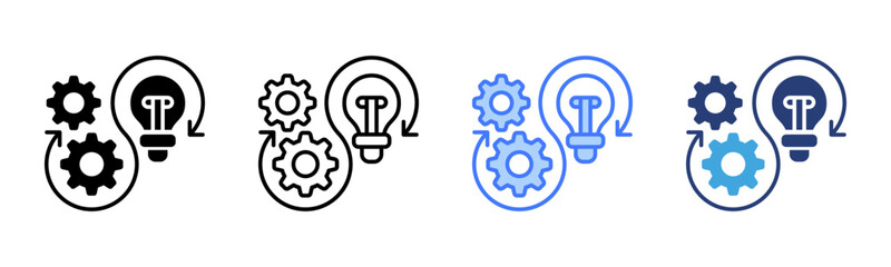 Poster - Creative Process icon sheet multiple style collection