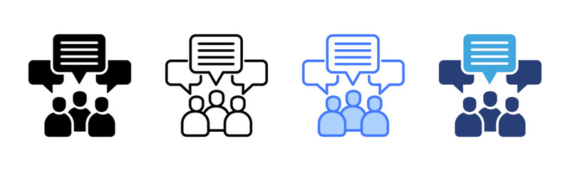 Poster - Discussion icon sheet multiple style collection