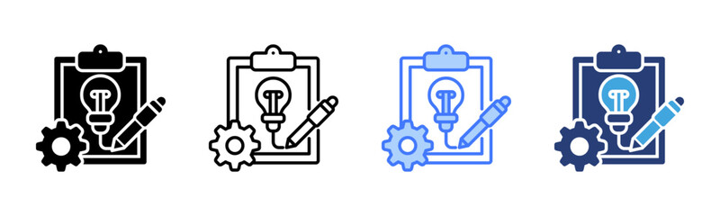 Poster - Concept icon sheet multiple style collection