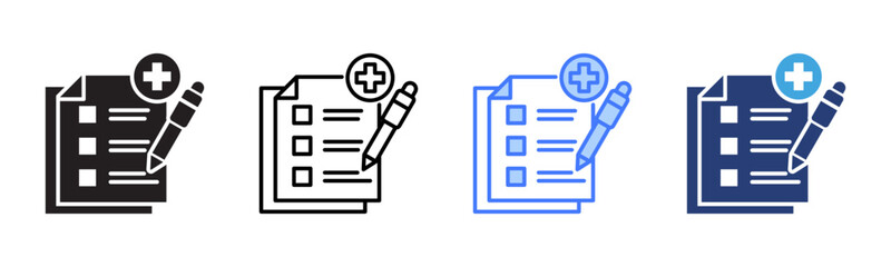 Poster - Add Task icon sheet multiple style collection