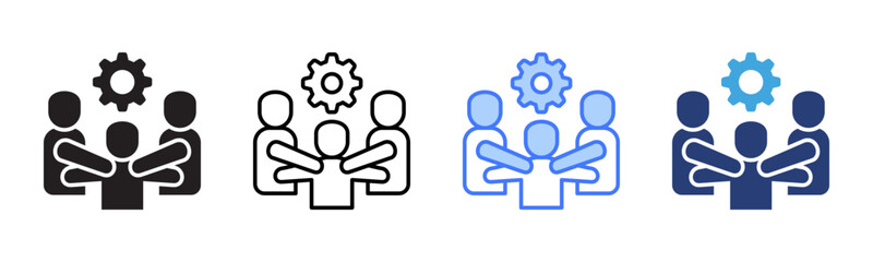 Poster - Collaboration icon sheet multiple style collection