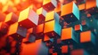 © Thanayut - dynamic 3d cube technology illustration for digital innovation and data visualization