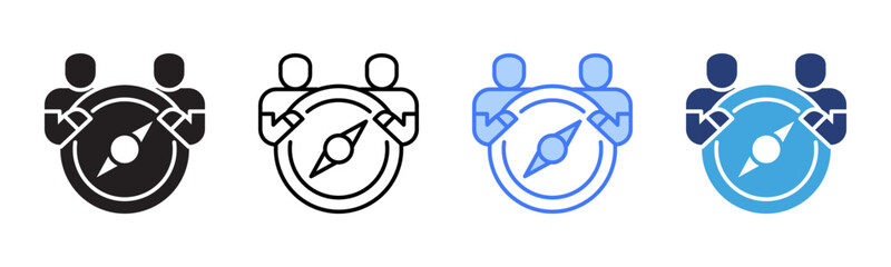 Poster - Direction icon sheet multiple style collection