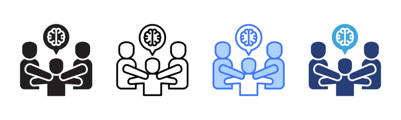 Poster - Brainstorm icon sheet multiple style collection