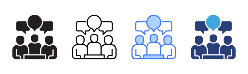 Poster - Conversation icon sheet multiple style collection