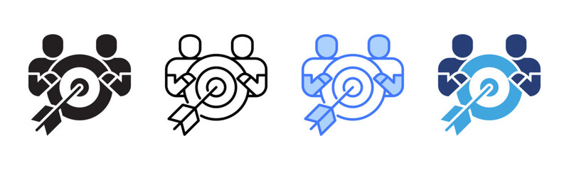 Poster - Teamwork icon sheet multiple style collection