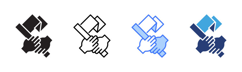 Poster - Flag icon sheet multiple style collection