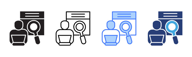Poster - Job Search icon sheet multiple style collection