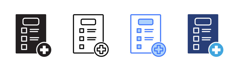 Poster - Add Task icon sheet multiple style collection