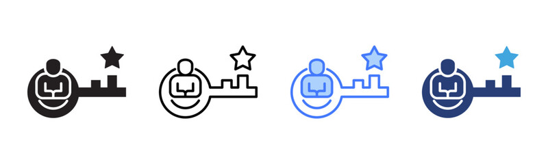 Poster - Key Person icon sheet multiple style collection