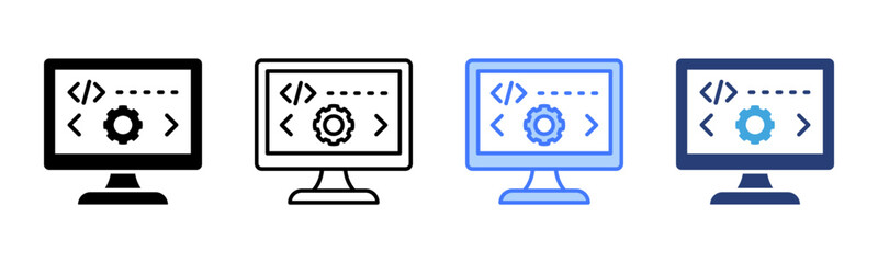 Poster - Programming icon sheet multiple style collection