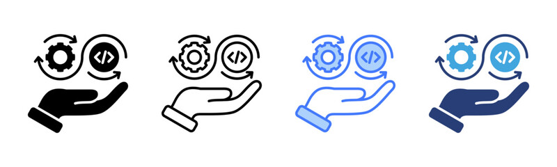 Poster - Continuous icon sheet multiple style collection