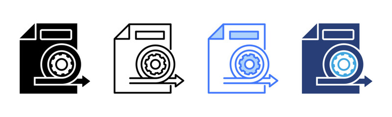 Poster - Scrum icon sheet multiple style collection